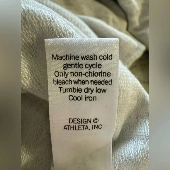 Athleta Women’s Light Heathered Gray Crisscross Sweatshirt Dress - Size Small - Picture 6 of 7